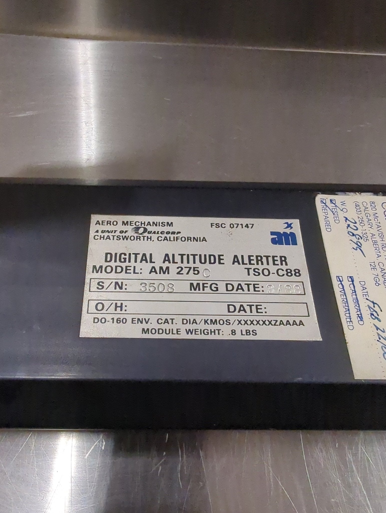 AM - 275C Aero mechanism Digital Altitude Alerter | FractionAIR Parts - Aircraft Parts & Accessories