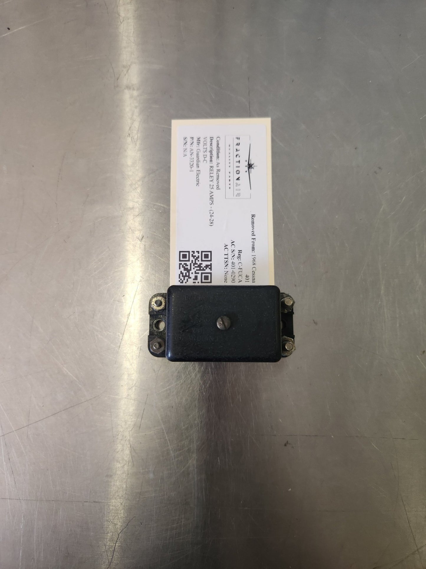 AN - 3320 - 1 Guardian Electric RELEY 25 AMPS - (24 - 28) VOLTS D - C | FractionAIR Parts - Aircraft Parts & Accessories