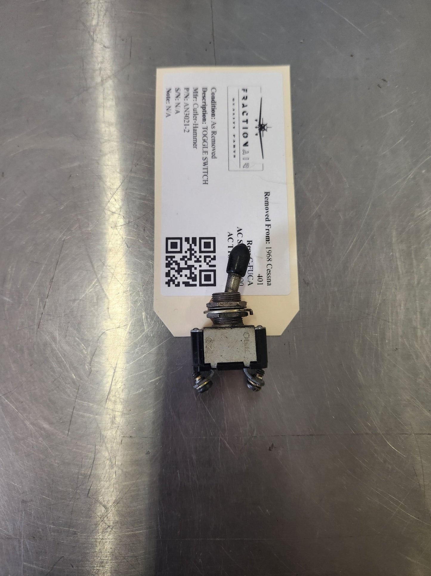 AN3021 - 2 Cutler - Hammer TOGGLE SWITCH | FractionAIR Parts - Aircraft Parts & Accessories