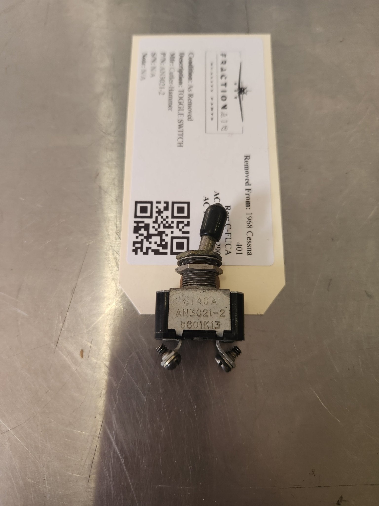 AN3021 - 2 Cutler - Hammer TOGGLE SWITCH | FractionAIR Parts - Aircraft Parts & Accessories