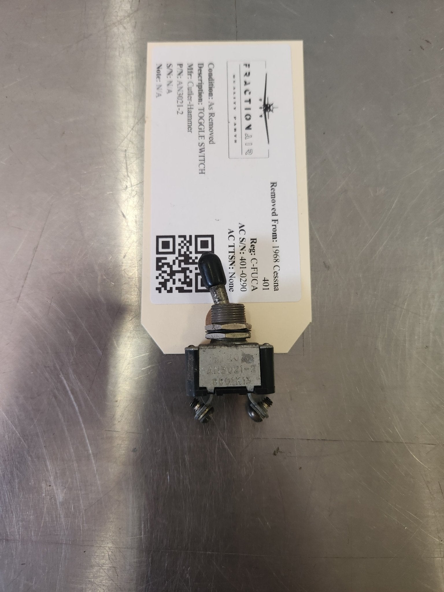 AN3021 - 2 Cutler - Hammer TOGGLE SWITCH | FractionAIR Parts - Aircraft Parts & Accessories