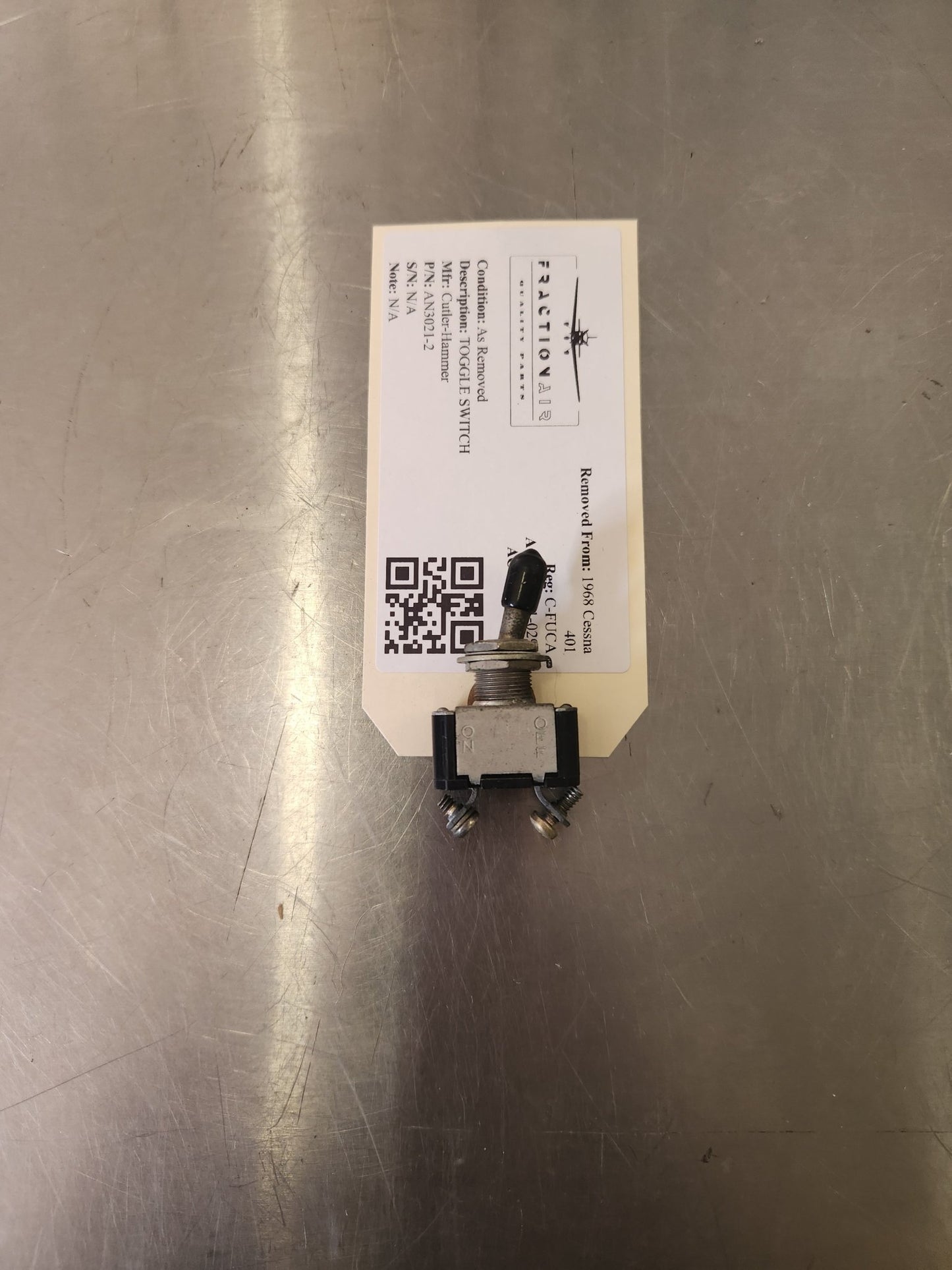 AN3021 - 2 Cutler - Hammer TOGGLE SWITCH | FractionAIR Parts - Aircraft Parts & Accessories