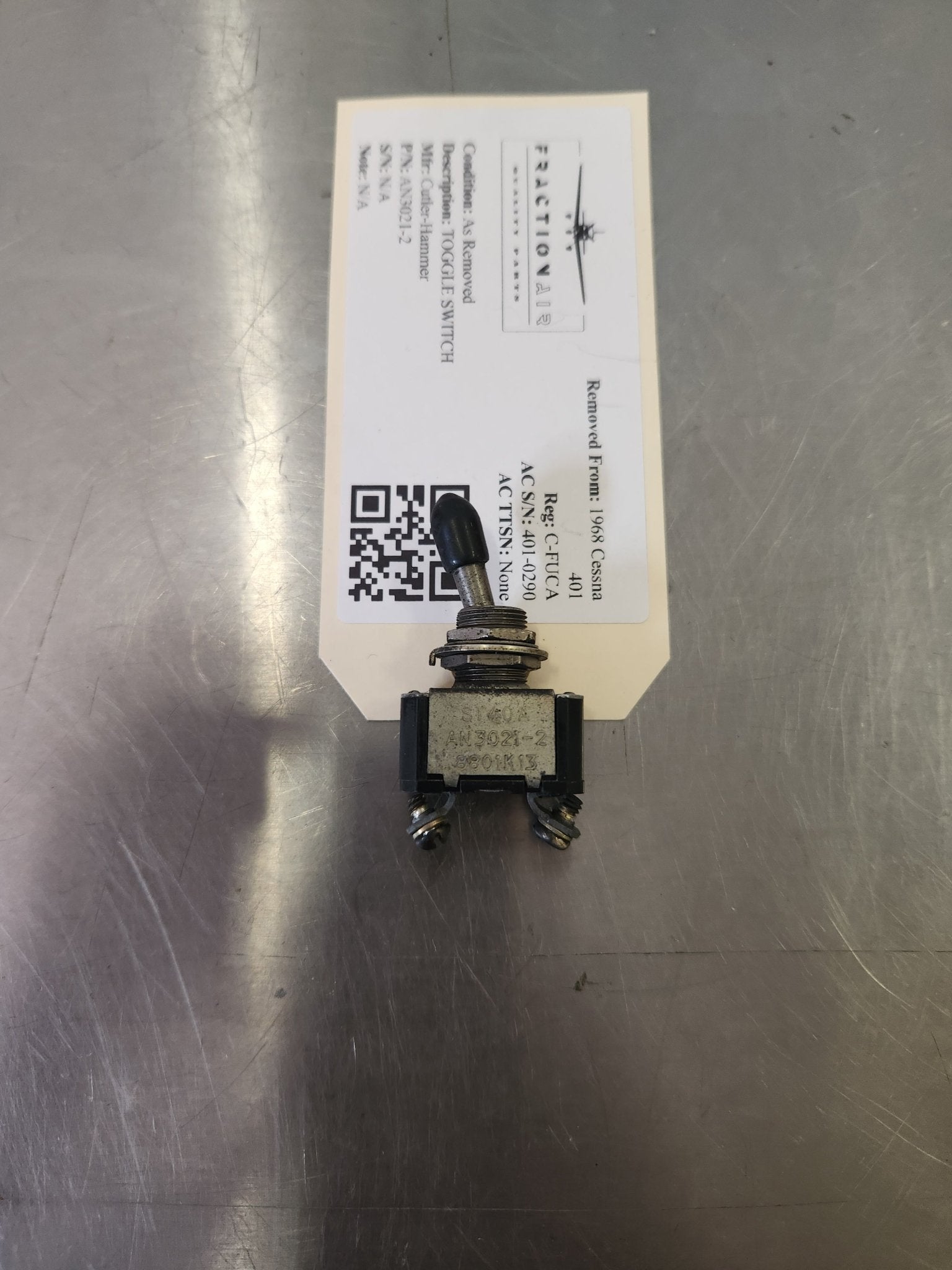 AN3021 - 2 Cutler - Hammer TOGGLE SWITCH | FractionAIR Parts - Aircraft Parts & Accessories