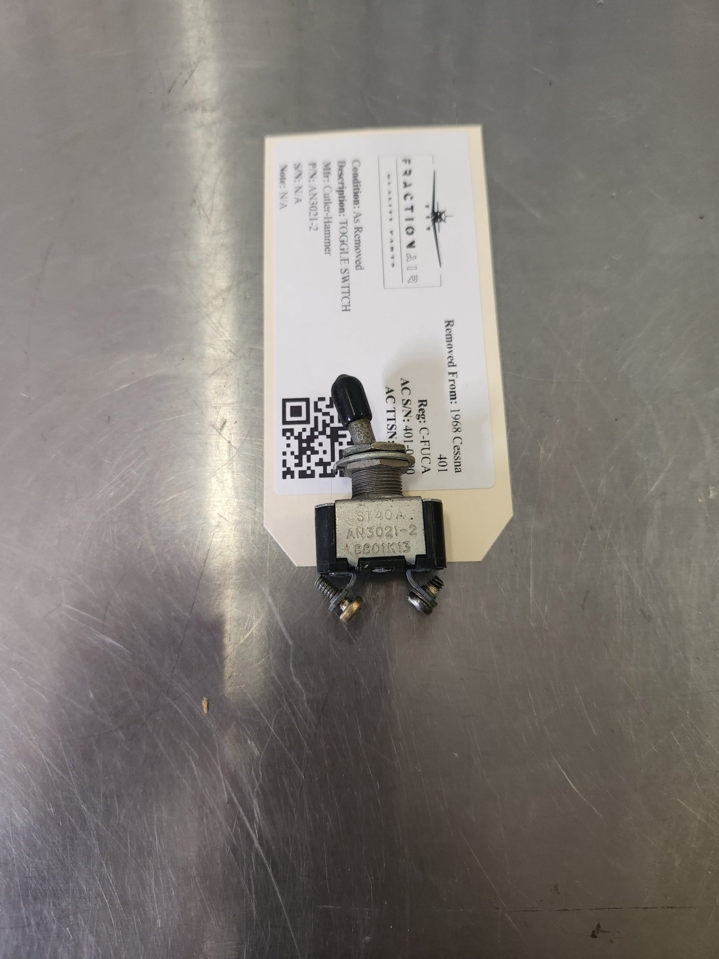AN3021 - 2 Cutler - Hammer TOGGLE SWITCH | FractionAIR Parts - Aircraft Parts & Accessories