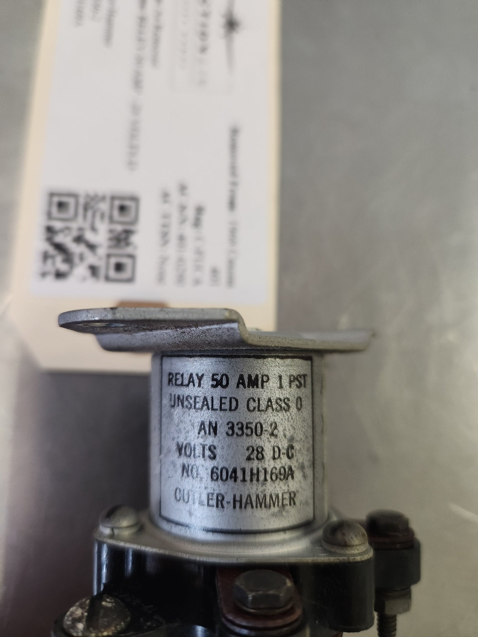 AN3350 - 2 Cutler - Hammer RELEY 50 AMPS - 28 VOLTS D - C | FractionAIR Parts - Aircraft Parts & Accessories