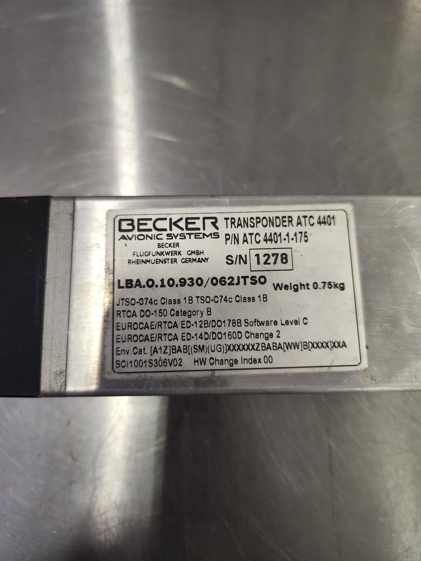 ATC 4401-1-175 Becker Transponder | FractionAIR Parts - Aircraft Parts & Accessories