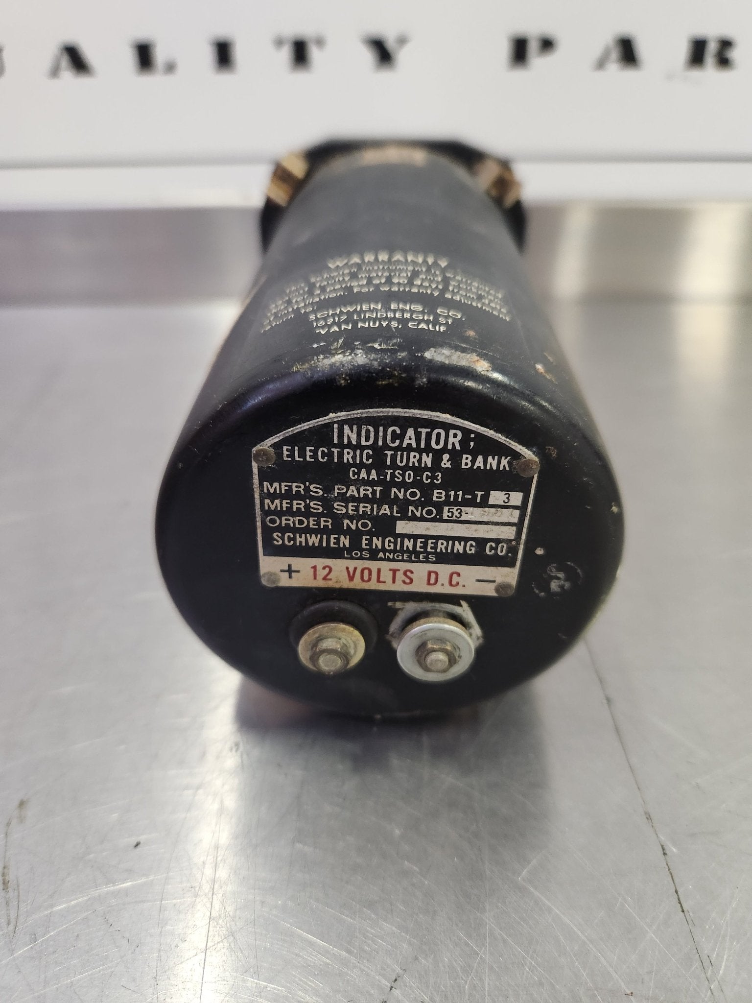 B11-T3 Schwien Turn and Bank Indicator | FractionAIR Parts - Aircraft Parts & Accessories