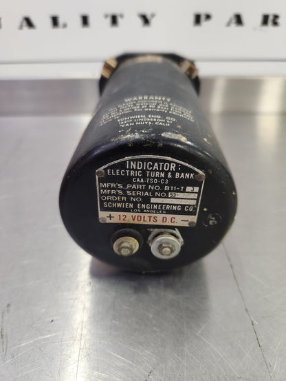 B11-T3 Schwien Turn and Bank Indicator | FractionAIR Parts - Aircraft Parts & Accessories