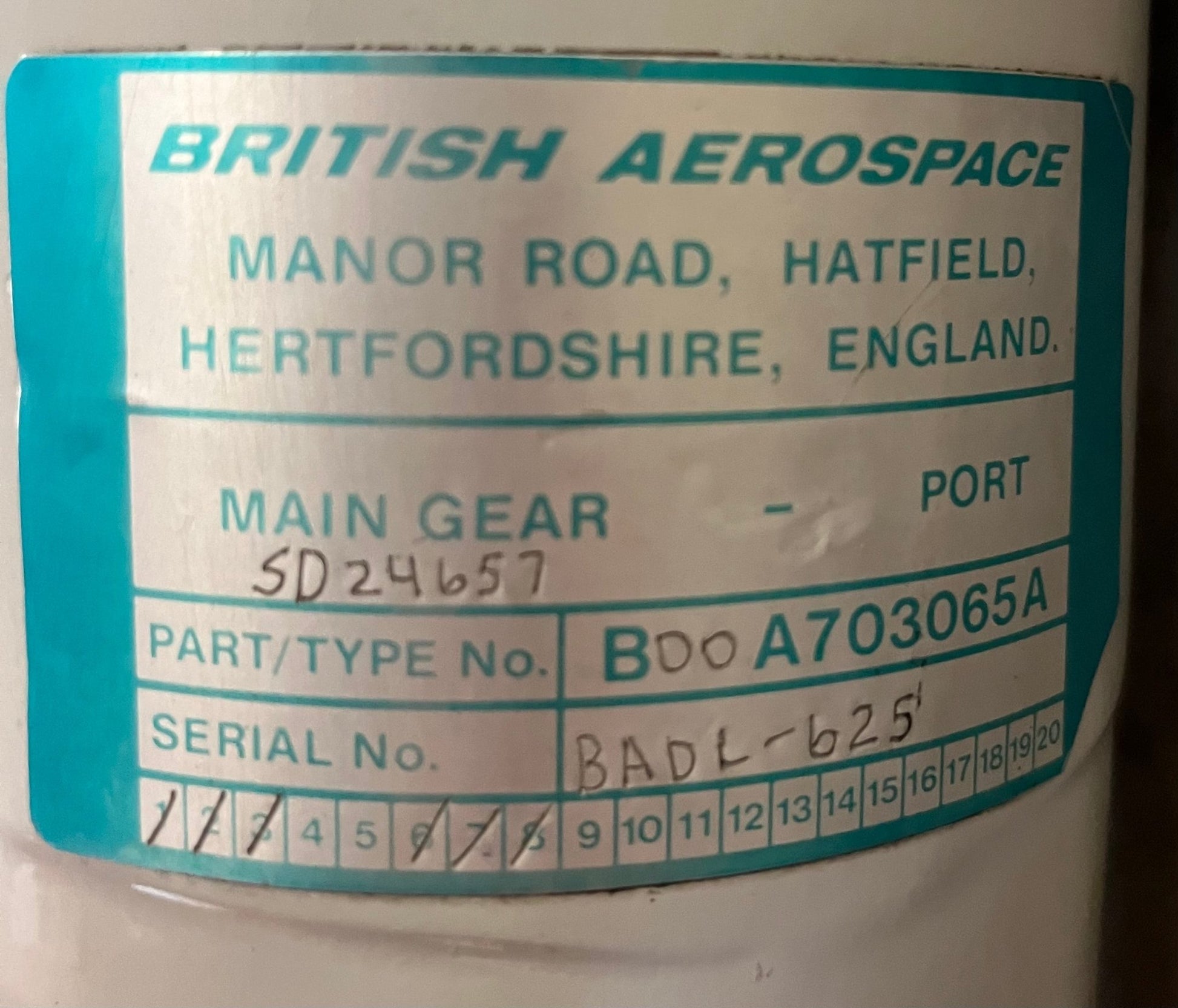 British Aerospace B00A703065A Jet Stream LH MLG | FractionAIR inc. - Aircraft Parts & Accessories