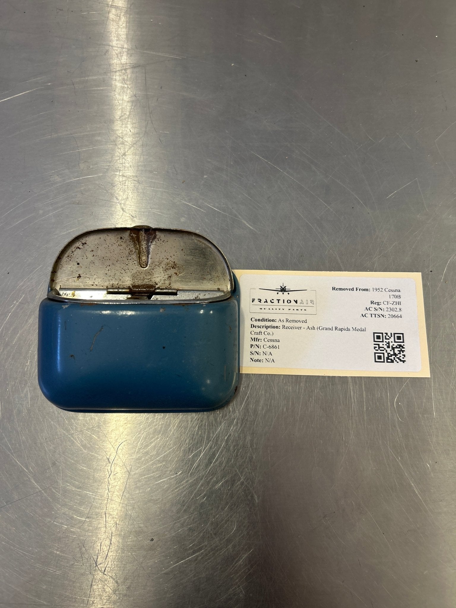 C - 6861 Cessna Receiver - Ash (Grand Rapids Medal Craft Co.) | FractionAIR Parts - Aircraft Parts & Accessories