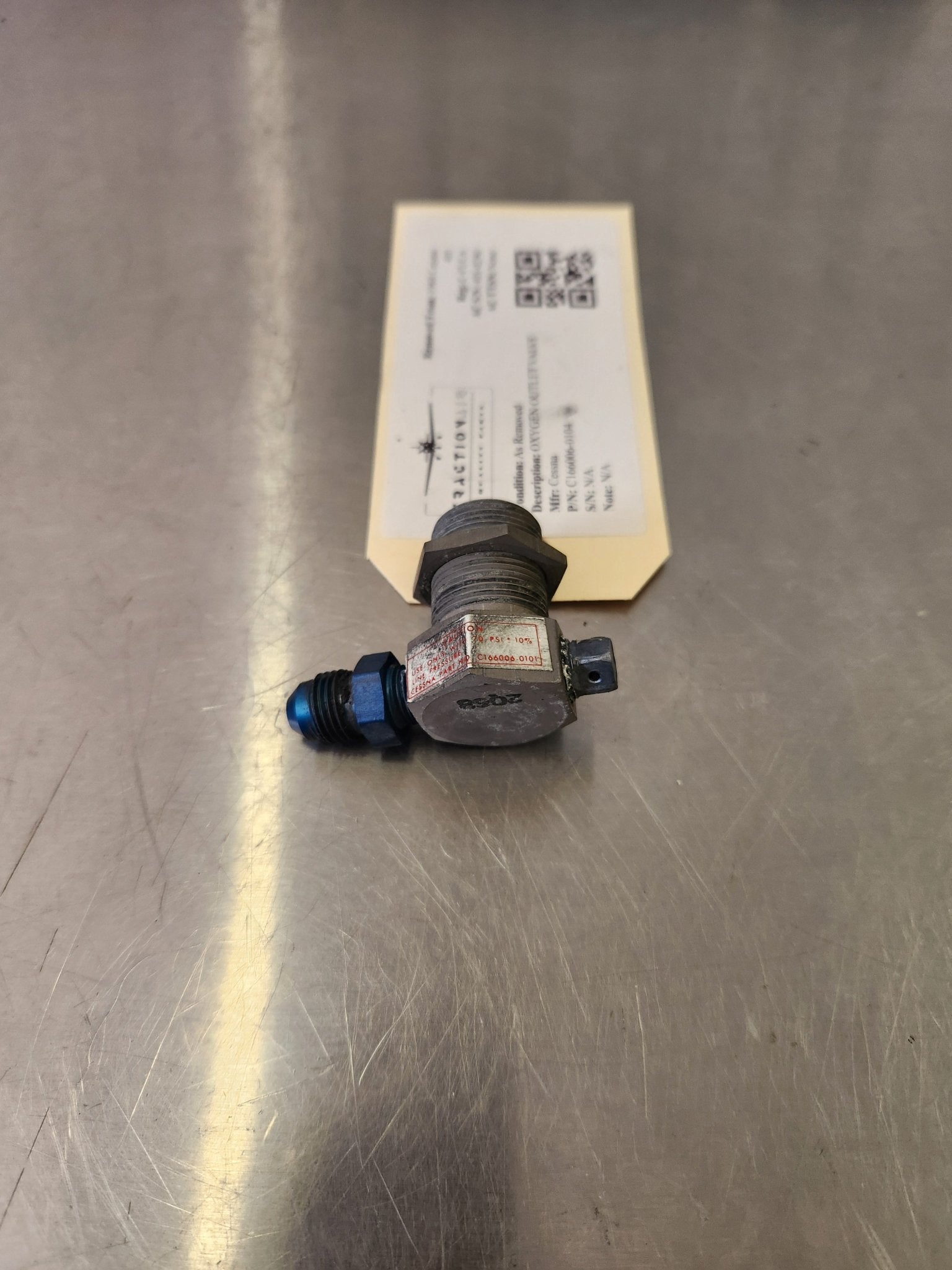 C166006 - 0104 Cessna OXYGEN OUTLET VALVE C166006 - 0101 | FractionAIR Parts - Aircraft Parts & Accessories