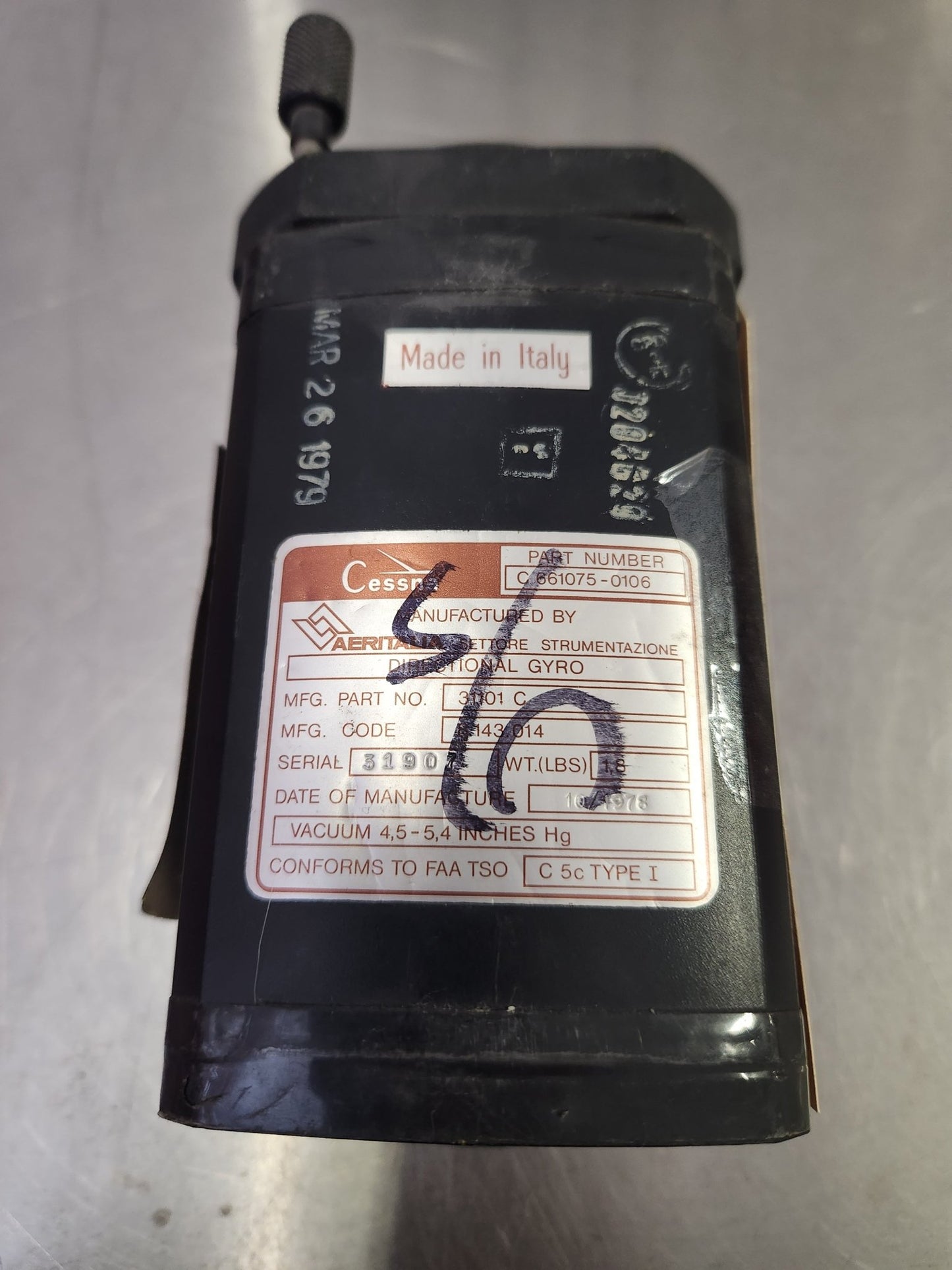 C661075-0106 Cessna Directional Gyro (Core) | FractionAIR Parts - Aircraft Parts & Accessories