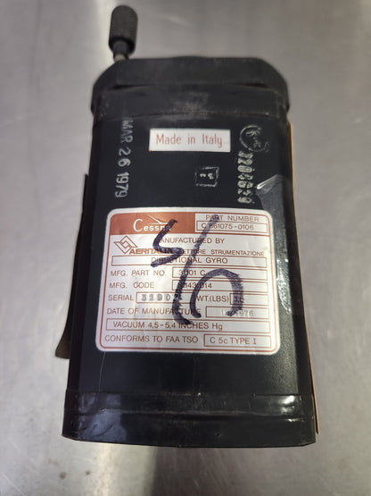 C661075-0106 Cessna Directional Gyro (Core) | FractionAIR Parts - Aircraft Parts & Accessories