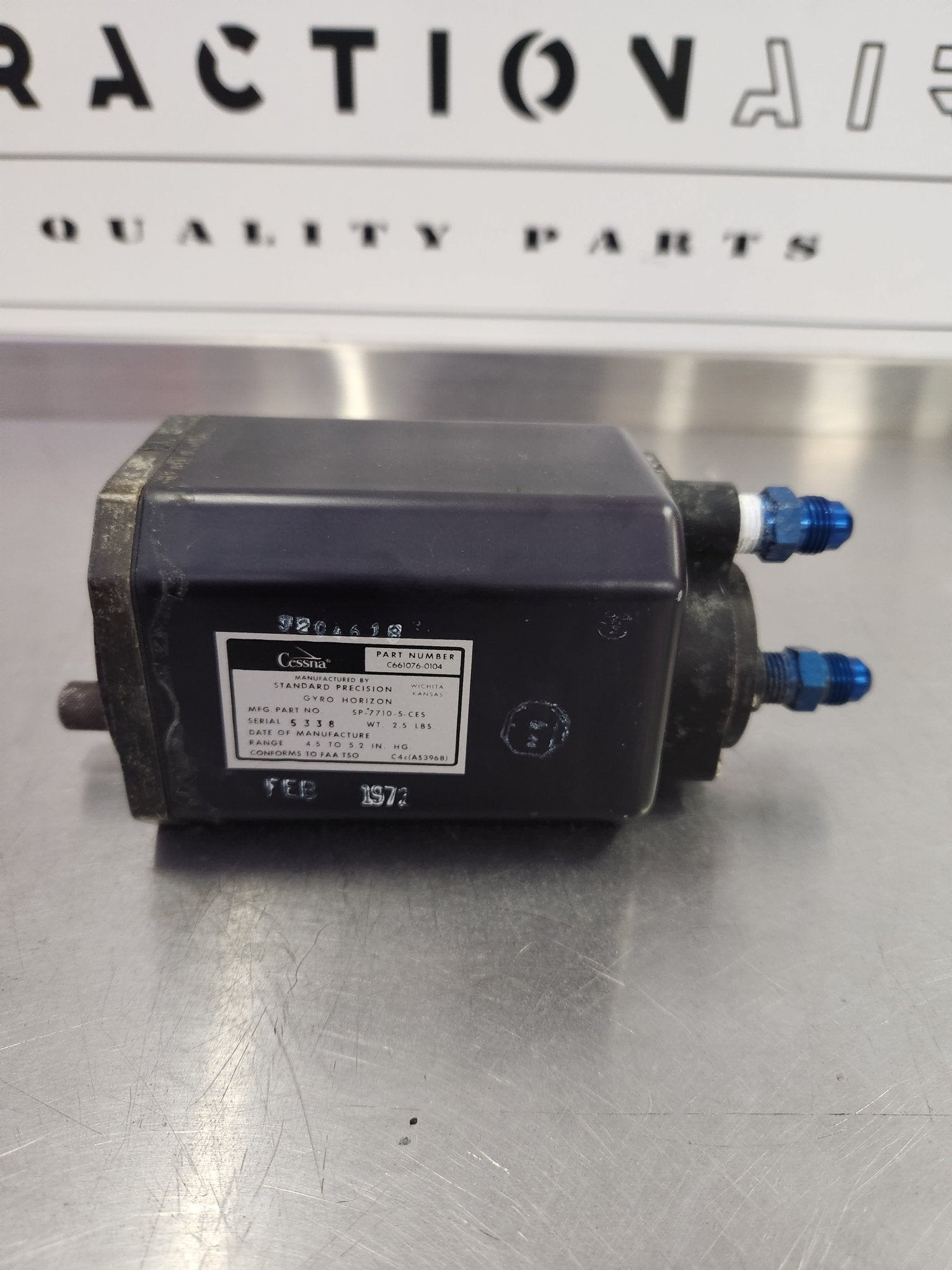 C661076 - 0104 Cessna GYRO HORIZON INDICATOR SP - 7710 - 5 - CES | FractionAIR Parts - Aircraft Parts & Accessories