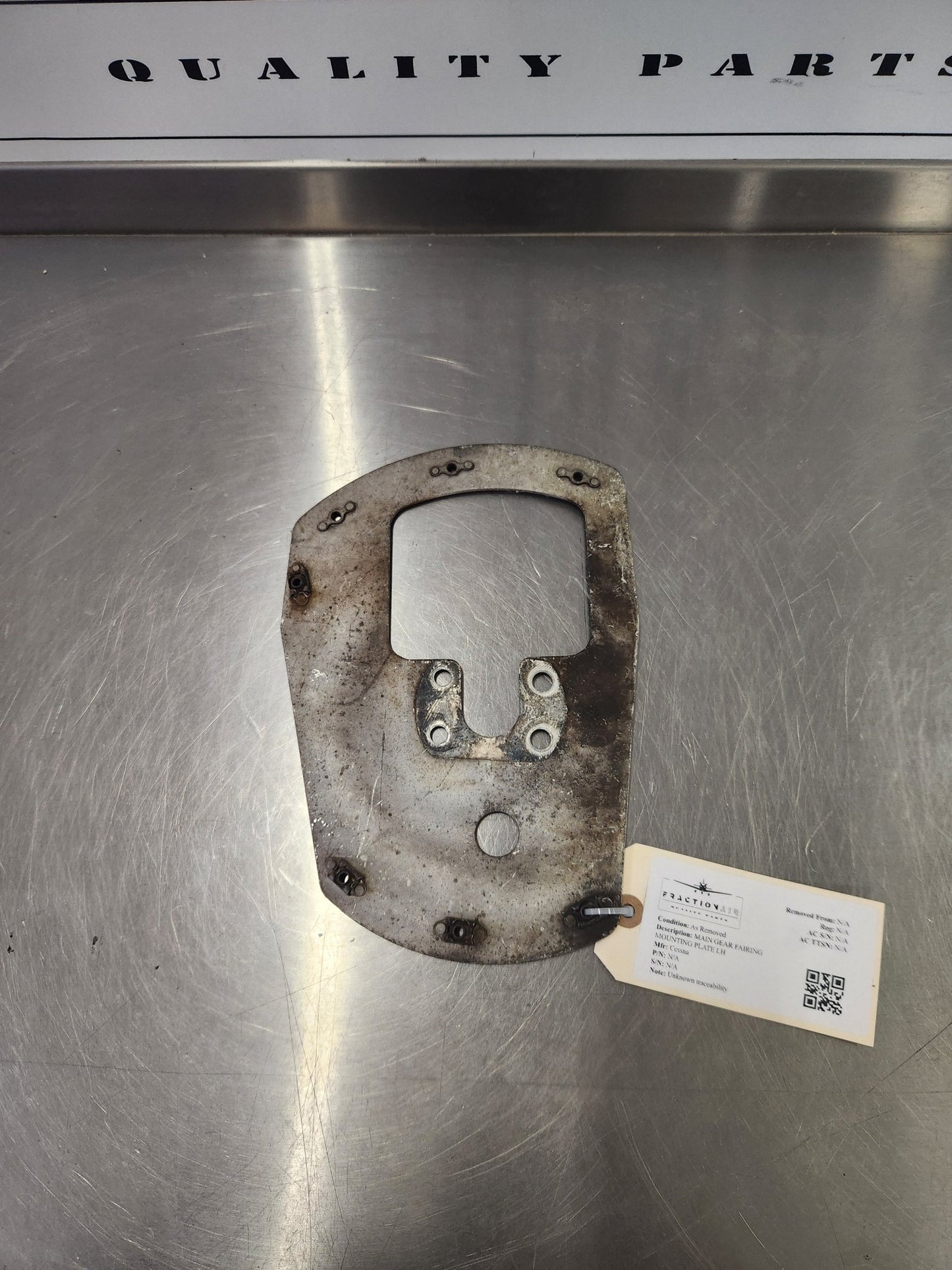 Cessna MAIN GEAR FAIRING MOUNTING PLATE LH | FractionAIR Parts - Aircraft Parts & Accessories