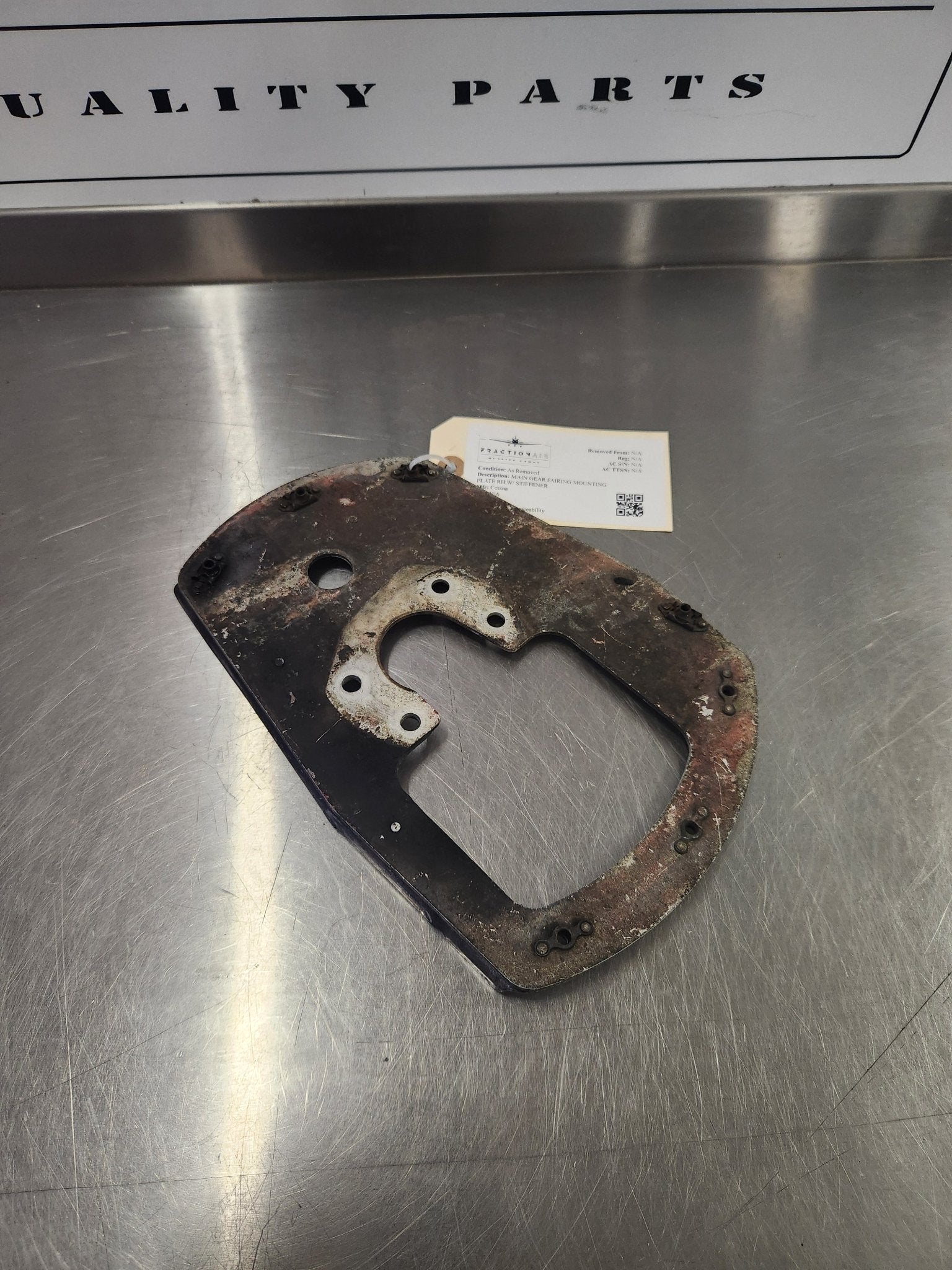 Cessna MAIN GEAR FAIRING MOUNTING PLATE RH W/ STIFFENER | FractionAIR Parts - Aircraft Parts & Accessories