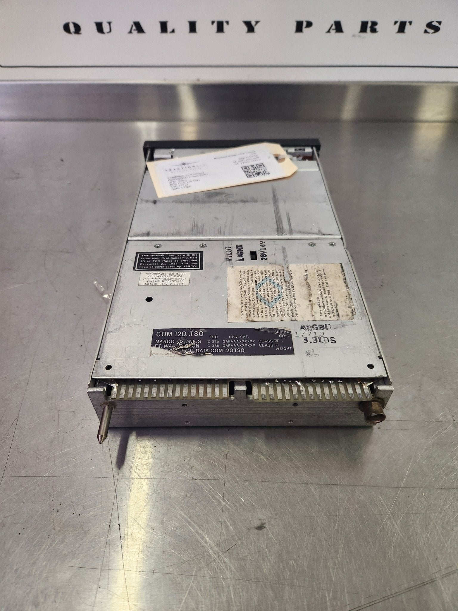 Com 120 TSO Narco Comm Radio | FractionAIR Parts - Aircraft Parts & Accessories