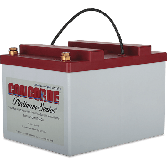 Concorde RG-24-20 Platinum Series Sealed Aircraft Battery | FractionAIR Parts - Aircraft Parts & Accessories