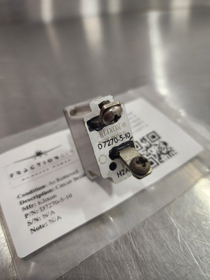 D7270 - 5 - 10 Klixon Circuit Breaker Toggle Switch | FractionAIR Parts - Aircraft Parts & Accessories