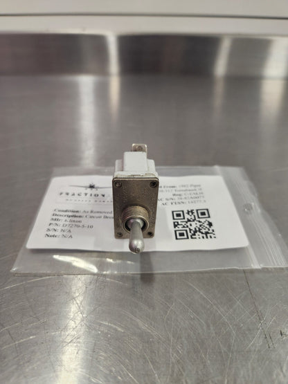 D7270 - 5 - 10 Klixon Circuit Breaker Toggle Switch | FractionAIR Parts - Aircraft Parts & Accessories
