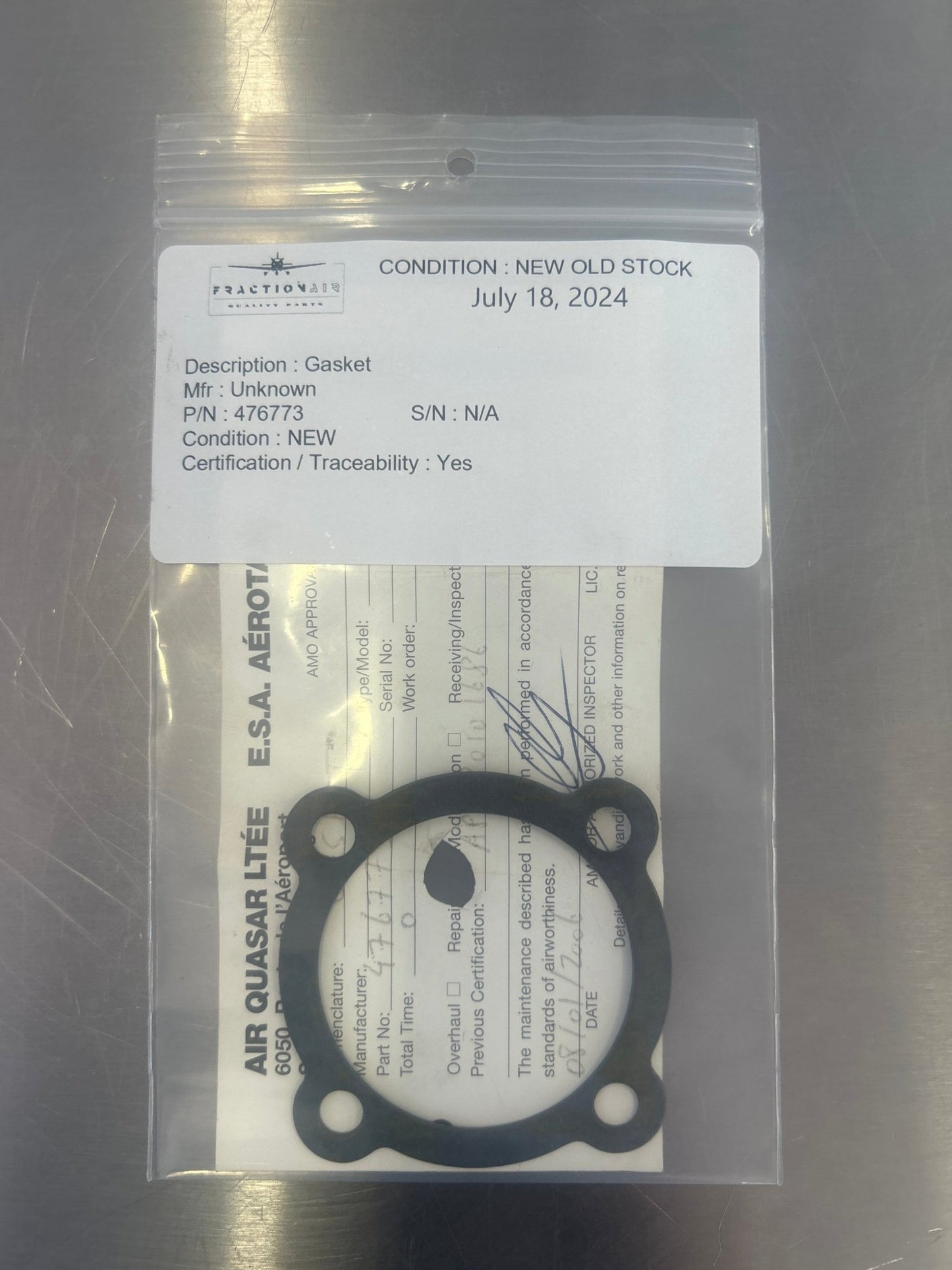 Gasket 476773 | FractionAIR Parts - Aircraft Parts & Accessories