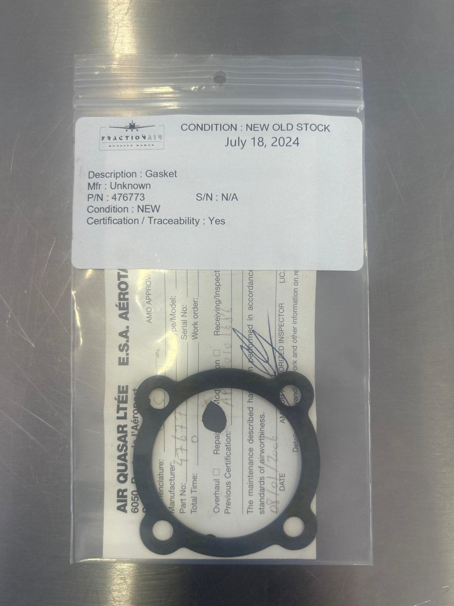 Gasket 476773 | FractionAIR Parts - Aircraft Parts & Accessories