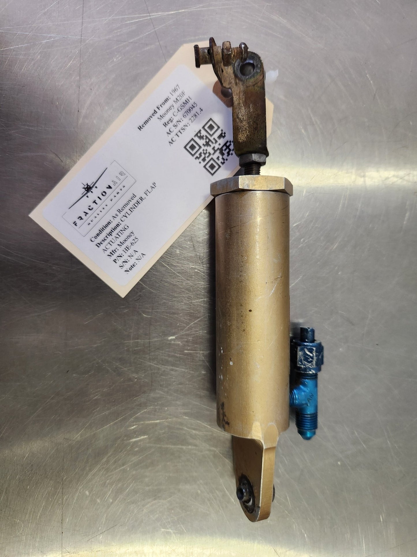 HE - 625 Mooney CYLINDER, FLAP ACTUATING | FractionAIR Parts - Aircraft Parts & Accessories