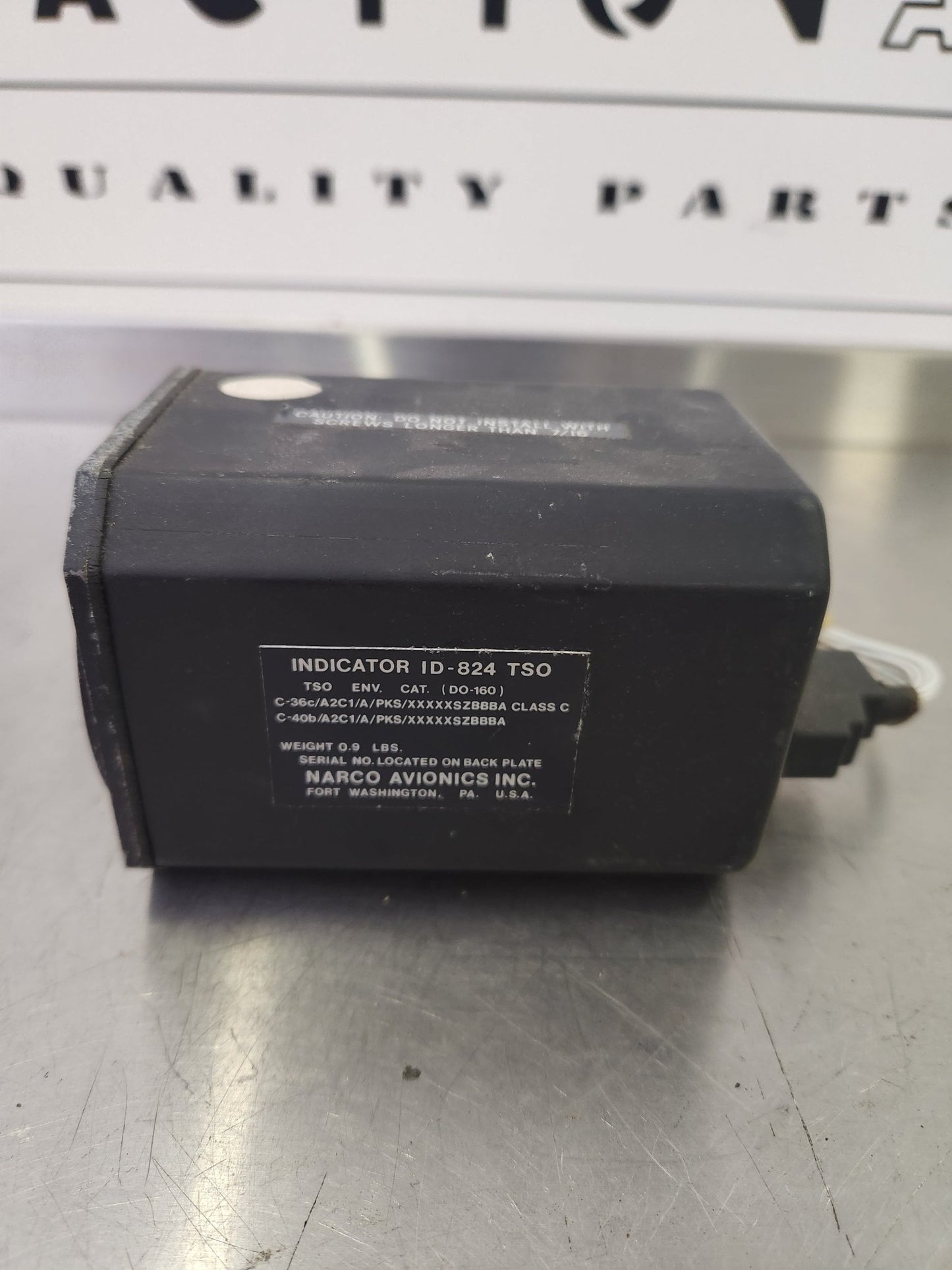 ID - 824 TSO Narco Avionics VOR/LOC Indicator w/ Harness | FractionAIR Parts - Aircraft Parts & Accessories