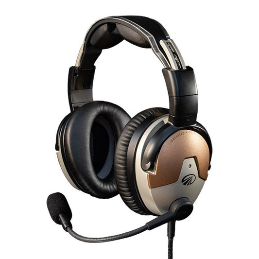 Lightspeed Delta Zulu ANR Headset Dual GA Plugs Straight Cable | FractionAIR Parts - Aircraft Parts & Accessories