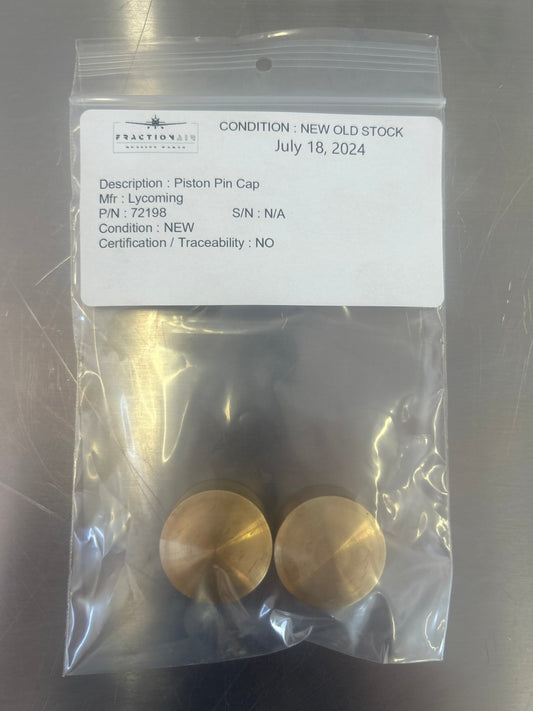 Lycoming Piston Pin Cap 72198 | FractionAIR Parts - Aircraft Parts & Accessories