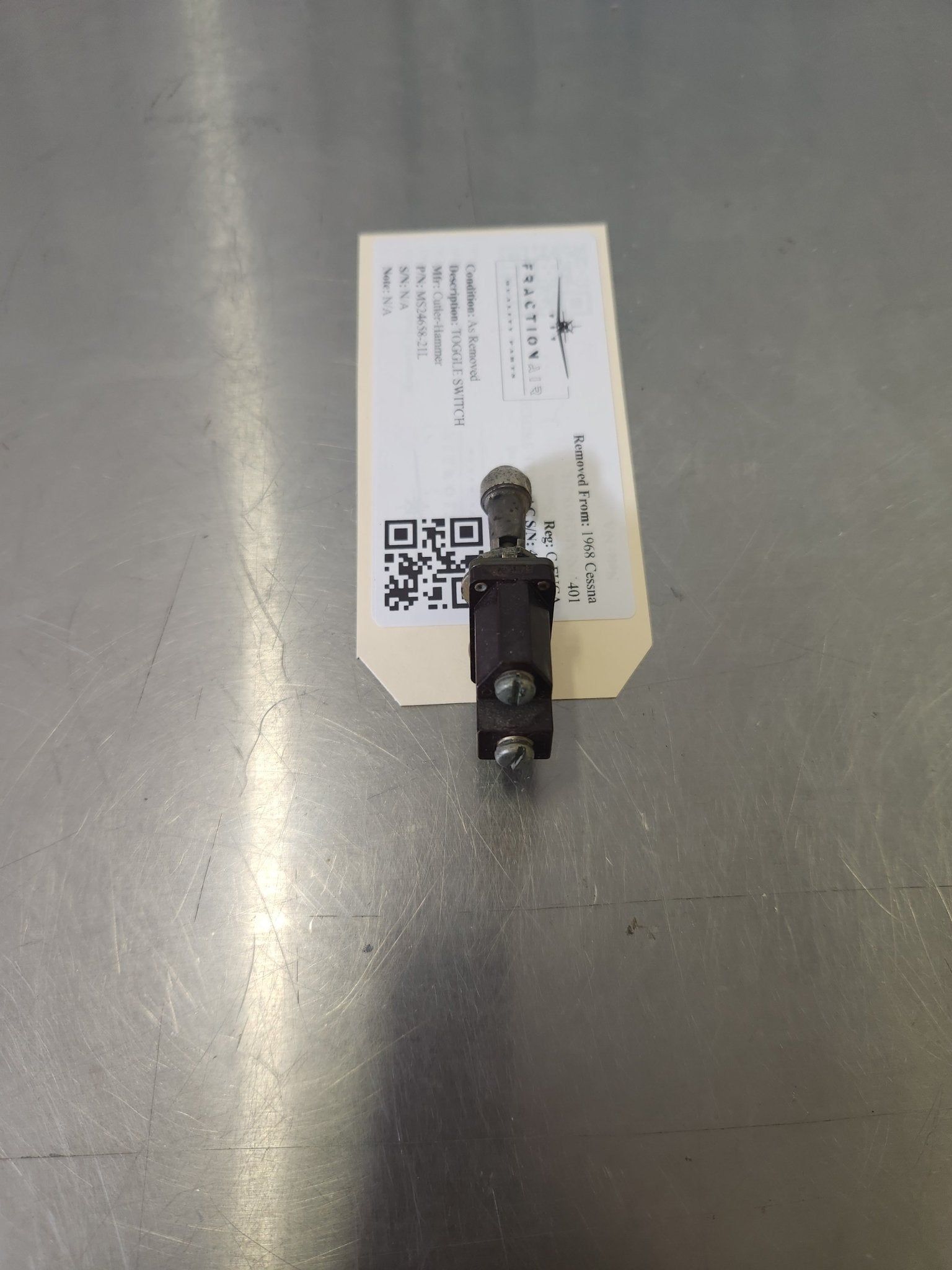 MS24658‑21L Cutler - Hammer TOGGLE SWITCH | FractionAIR Parts - Aircraft Parts & Accessories