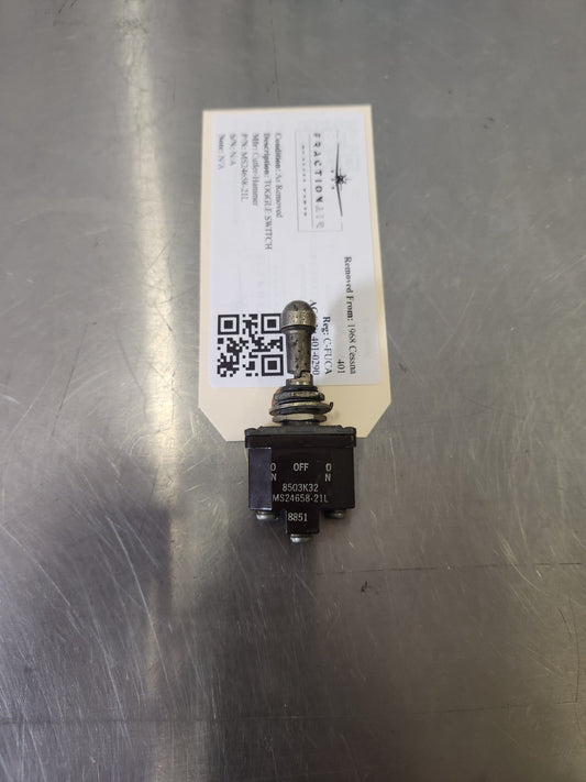 MS24658‑21L Cutler - Hammer TOGGLE SWITCH | FractionAIR Parts - Aircraft Parts & Accessories