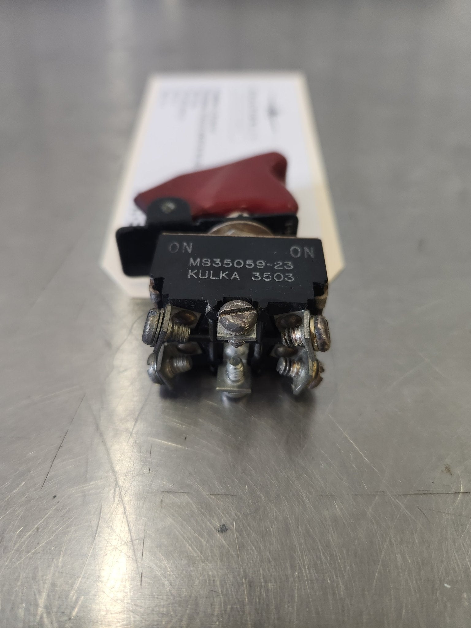 MS35059 - 23 Kulka TOGGLE SWITCH W/ GUARD | FractionAIR Parts - Aircraft Parts & Accessories