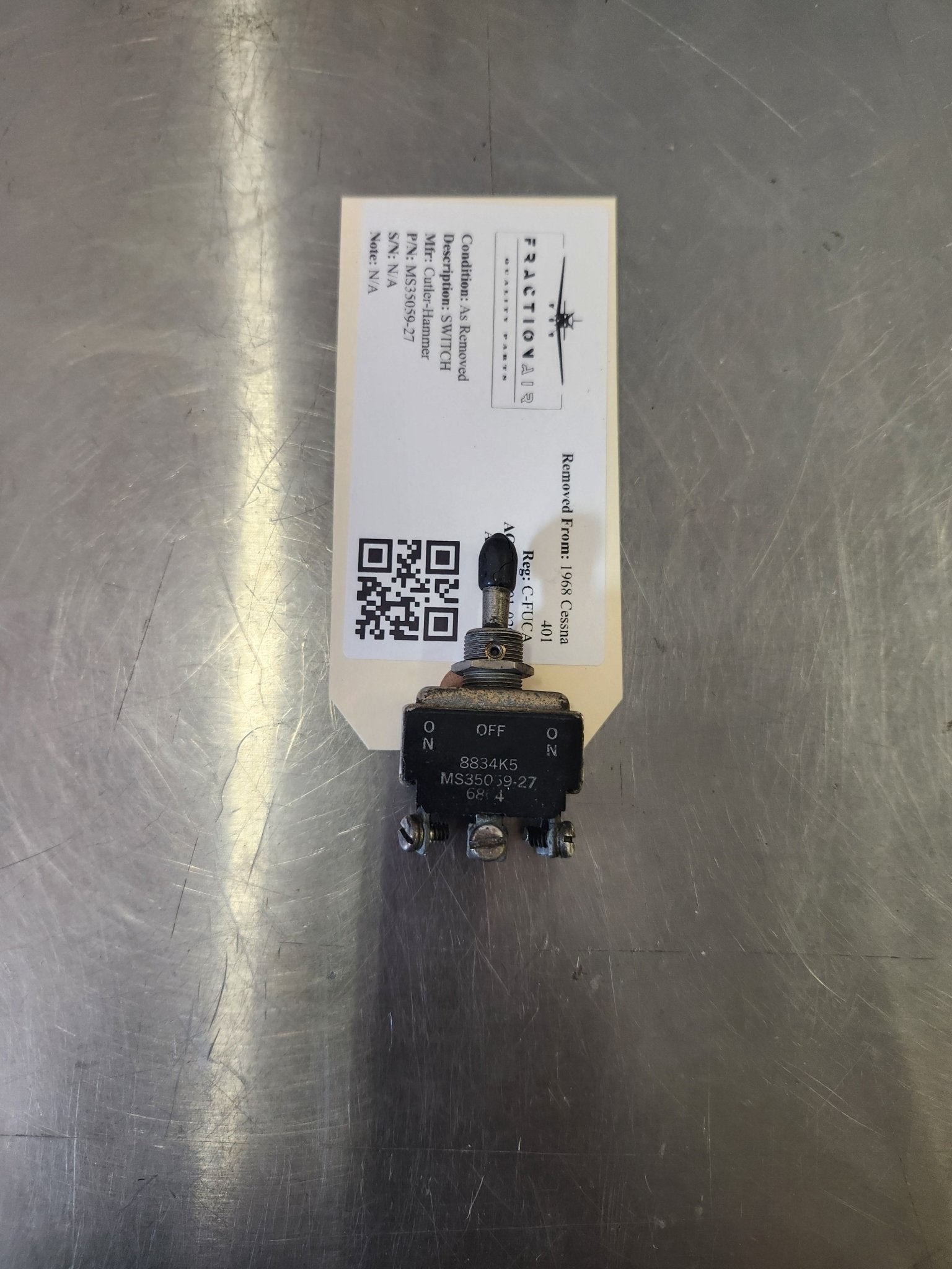 MS35059 - 27 Cutler - Hammer SWITCH | FractionAIR Parts - Aircraft Parts & Accessories
