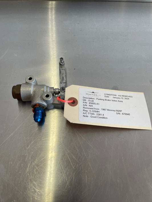 Parking Brake Valve Assy 4500S - A1 | FractionAIR Parts - Aircraft Parts & Accessories