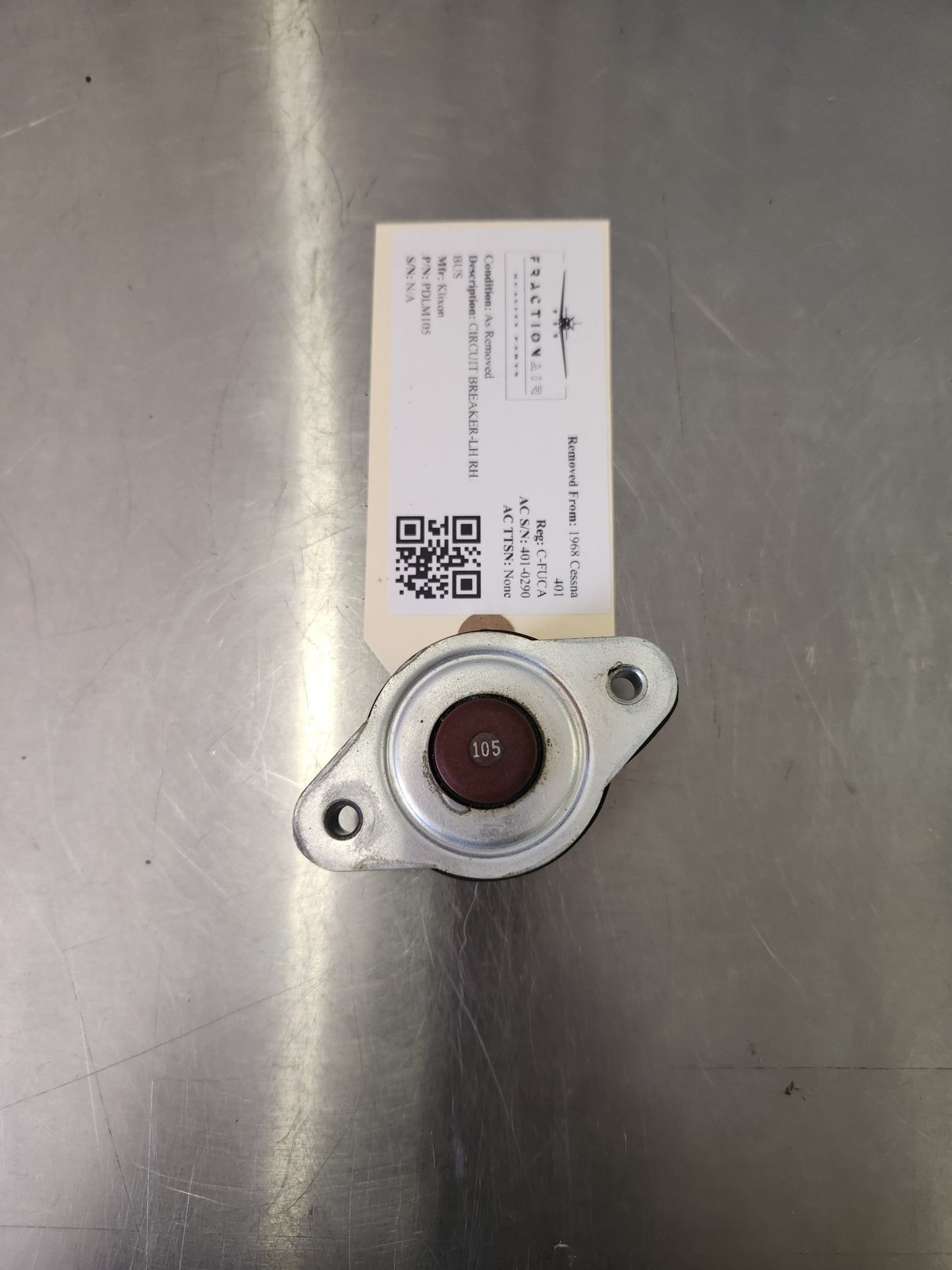 PDLM105 Klixon CIRCUIT BREAKER - LH RH BUS | FractionAIR Parts - Aircraft Parts & Accessories