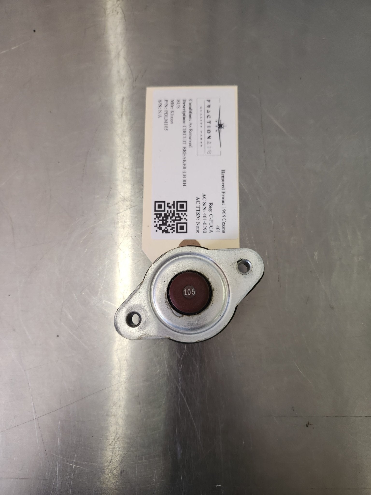 PDLM105 Klixon CIRCUIT BREAKER - LH RH BUS | FractionAIR Parts - Aircraft Parts & Accessories