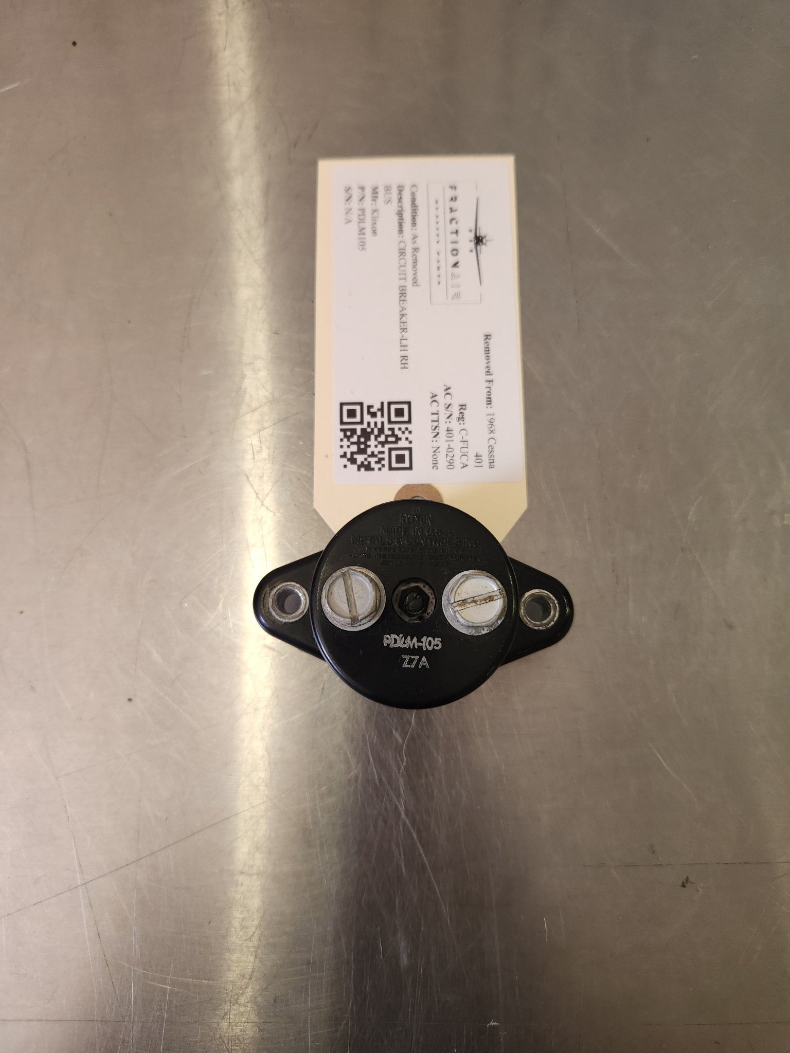 PDLM105 Klixon CIRCUIT BREAKER - LH RH BUS | FractionAIR Parts - Aircraft Parts & Accessories