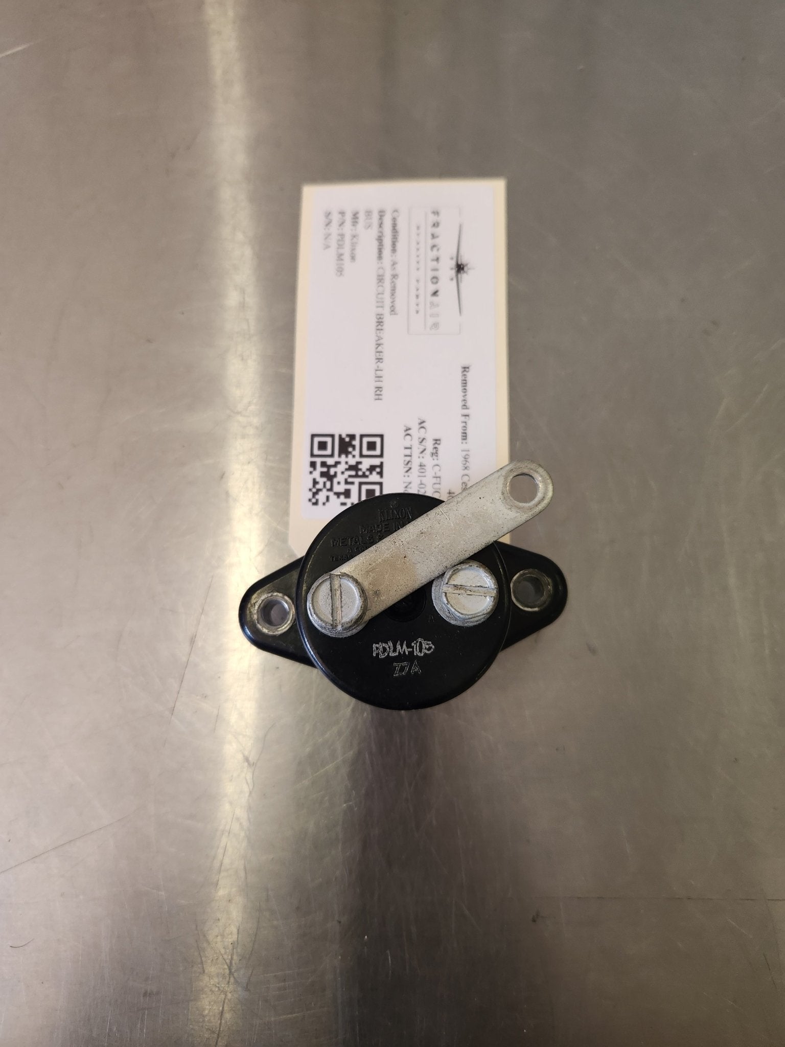 PDLM105 Klixon CIRCUIT BREAKER - LH RH BUS | FractionAIR Parts - Aircraft Parts & Accessories