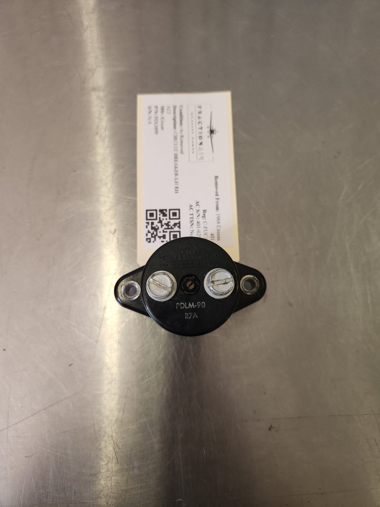 PDLM90 Klixon CIRCUIT BREAKER - LH RH ALT | FractionAIR Parts - Aircraft Parts & Accessories
