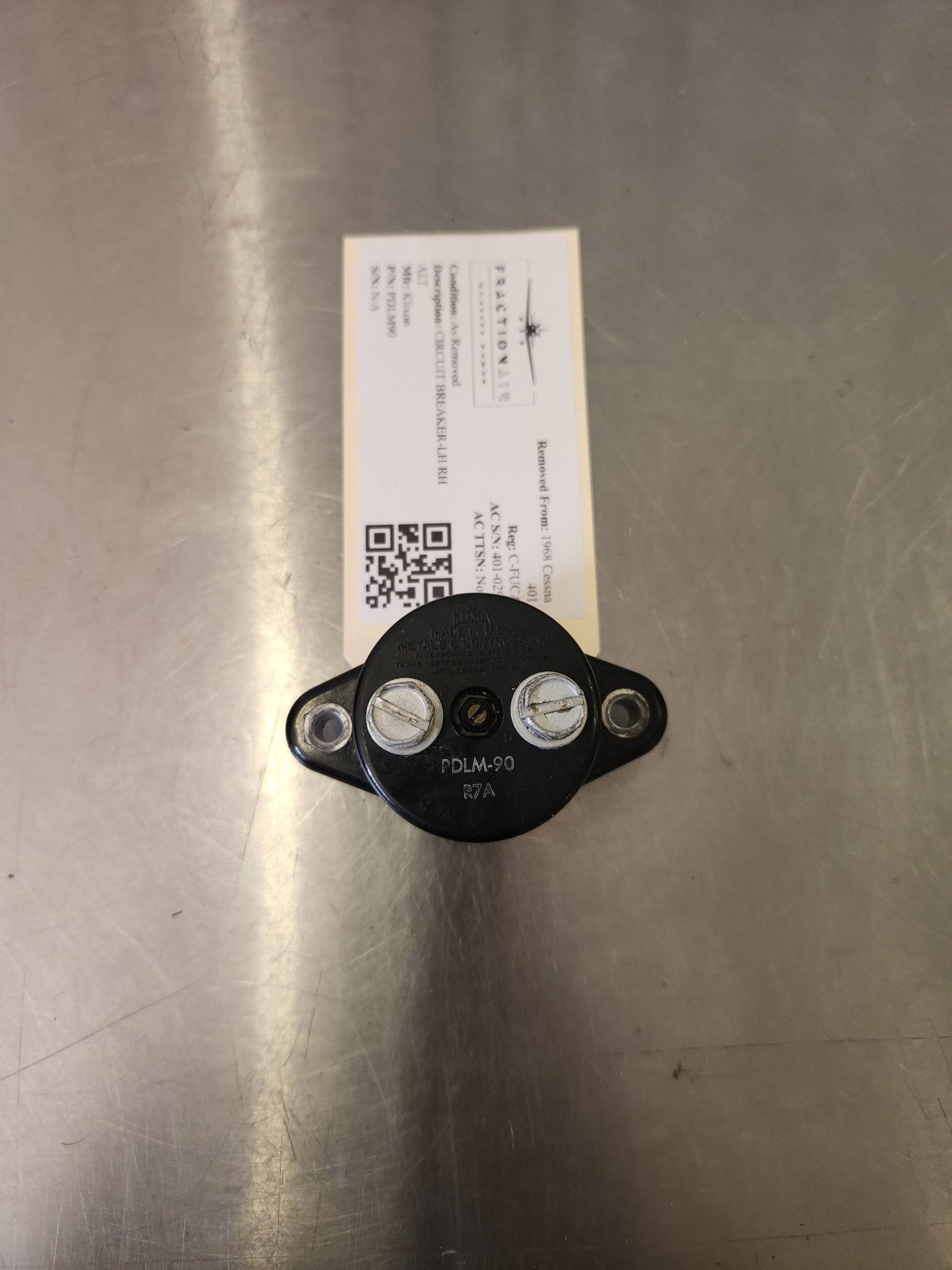 PDLM90 Klixon CIRCUIT BREAKER - LH RH ALT | FractionAIR Parts - Aircraft Parts & Accessories