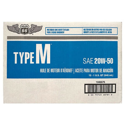 Phillips 66 Oil Type M Aviation 20W-50 | FractionAIR Parts - Aircraft Parts & Accessories