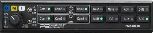 PS Engineering PMA 7000Bt Audio Panel with Bluetooth - Unit Only, TSO'd | FractionAIR Parts - Aircraft Parts & Accessories