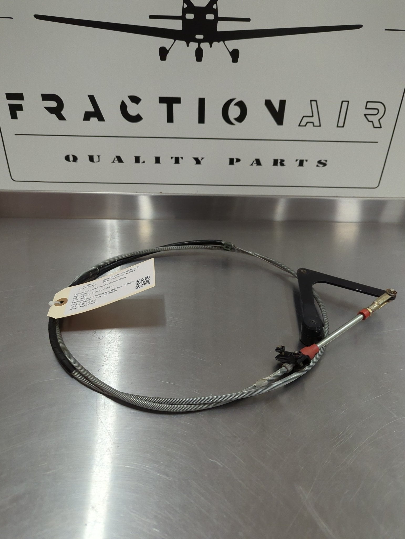 PS50146 - 16 - 6 Piper PA - 46 - 350P Alternate Air Control Cable ALT : 653 - 634 | FractionAIR Parts - Aircraft Parts & Accessories