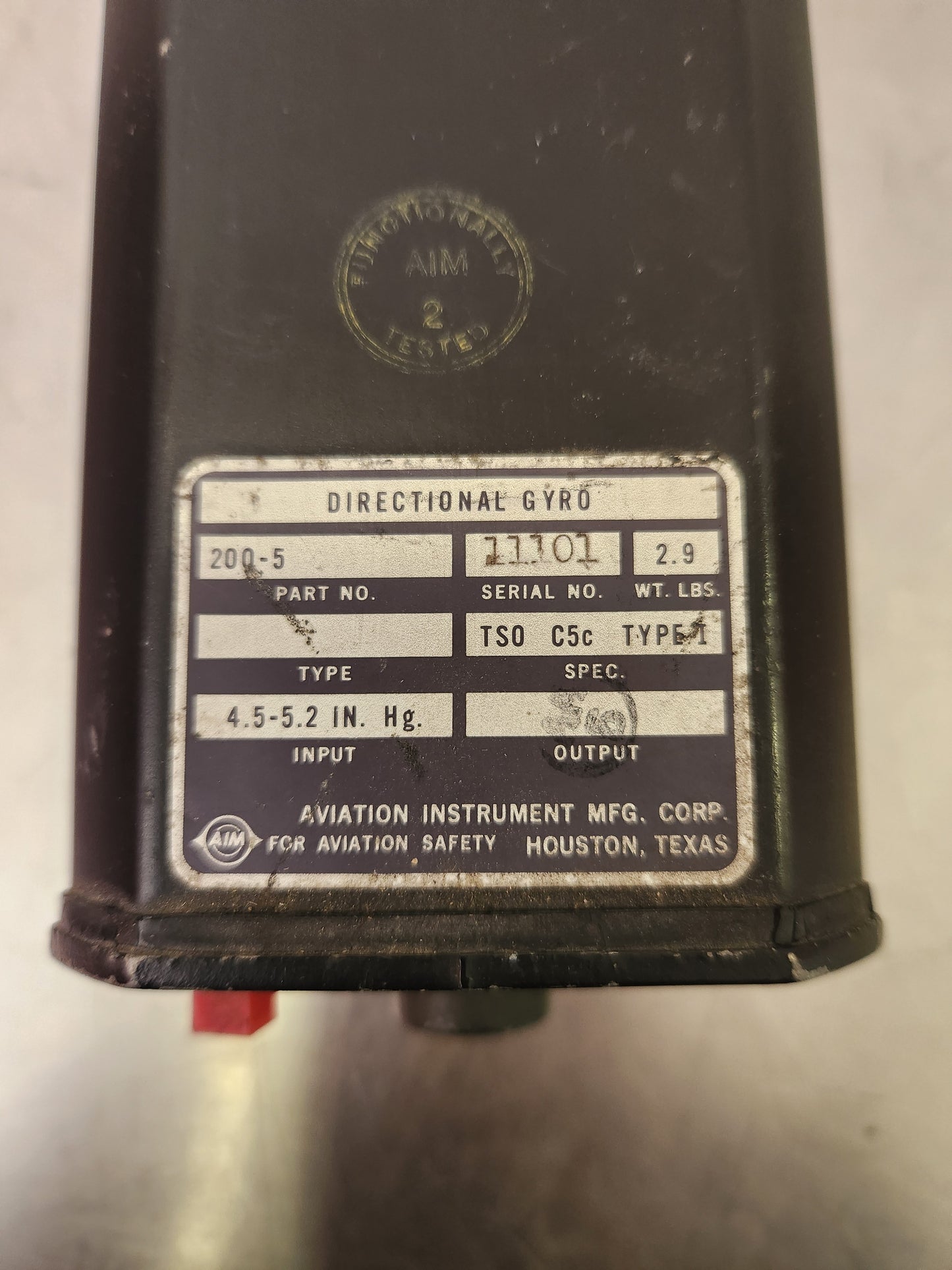 200-5 Aviation instruments Corp Directional gyro