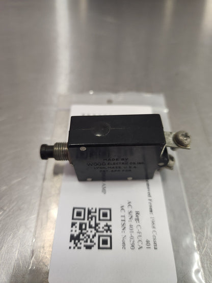 S - 12132 - 10 Wood Electric CIRCUIT BREAKER 10 AMP | FractionAIR Parts - Aircraft Parts & Accessories