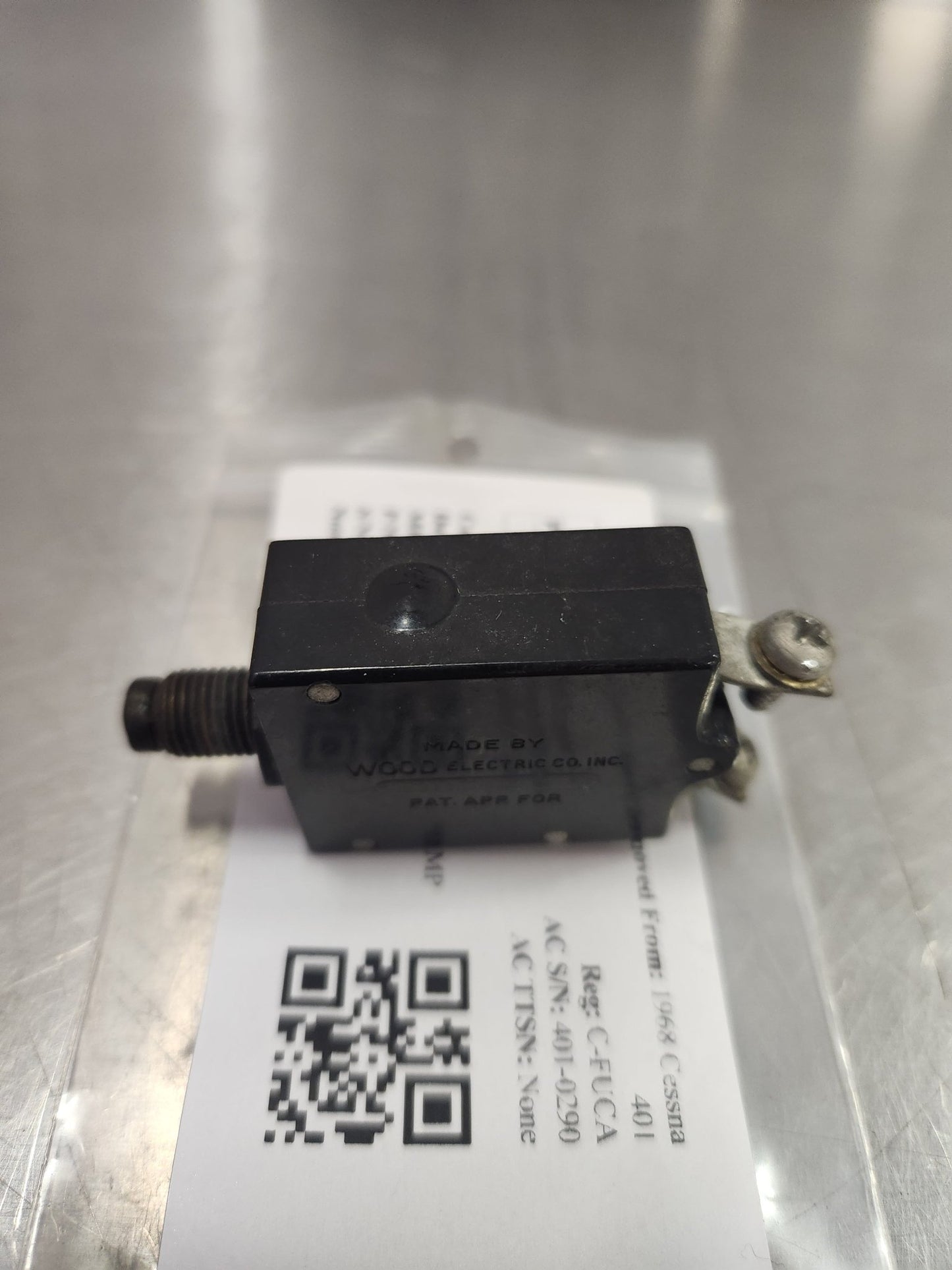 S - 12132 - 210 Wood Electric CIRCUIT BREAKER 10 AMP | FractionAIR Parts - Aircraft Parts & Accessories