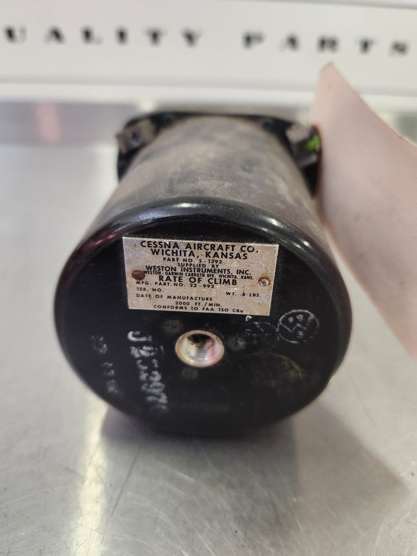S - 1392 - N2 Cessna Vertical Speed Indicator 22 - 993 - 02 - 1A | FractionAIR Parts - Aircraft Parts & Accessories