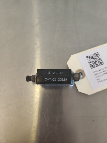 S1232 - 15 Wood Electric CIRCUIT BREAKER 15A CB - 23158 | FractionAIR Parts - Aircraft Parts & Accessories