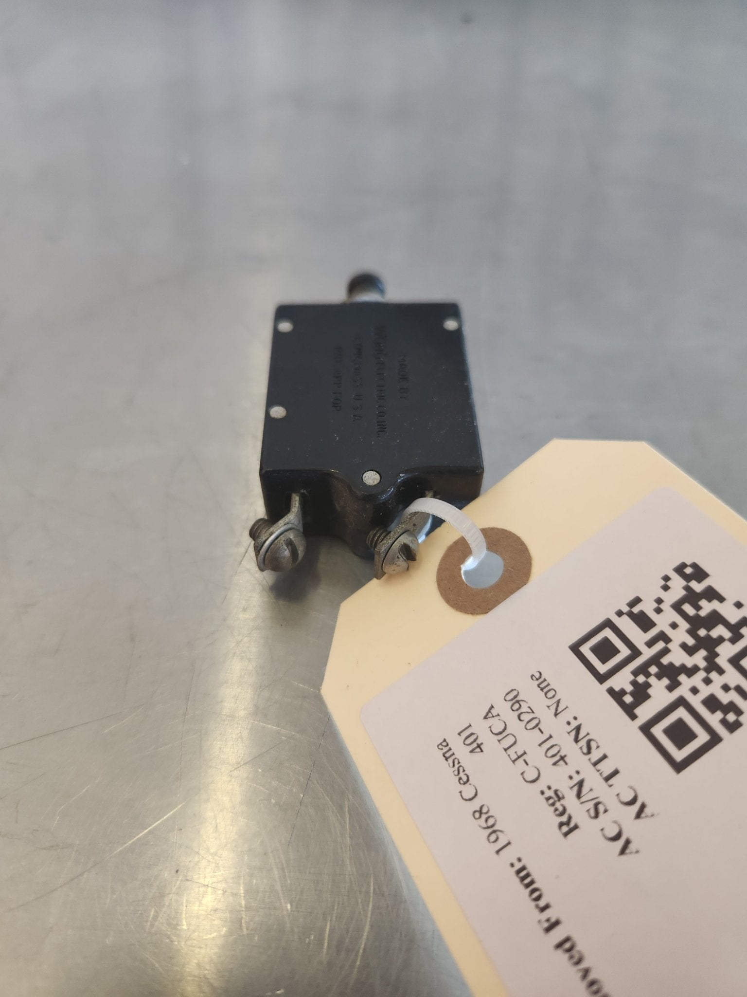 S1232 - 15 Wood Electric CIRCUIT BREAKER 15A CB - 23158 | FractionAIR Parts - Aircraft Parts & Accessories